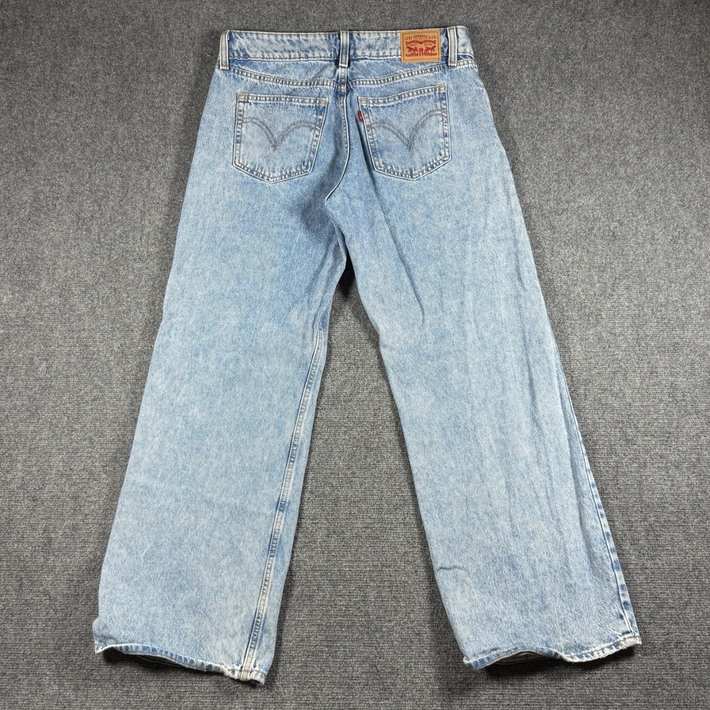 Levi's Jeans Women 31x32 Light Blue Superlow Wide Leg Denim Pants Low Rise Baggy